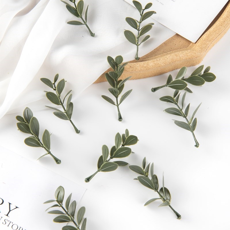 Wedding Favor Box - 人工植物の葉の花輪,家の装飾,結婚披露宴,DIYキャンディーボックス,お祭りの装飾花,花輪,アクセサリー,50個,100個
