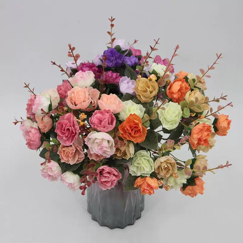 Supplier Wedding - FSDKX卸売カスタムマットブルーパープルシルクテーブルフラワーセンターピース、結婚式の装飾サプライヤー
