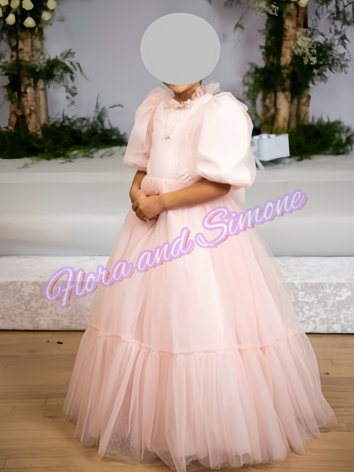 Bridal Sash Ribbon - 弓型ピンクの半袖レースシフォンフラワーガールドレス 結婚式・フォーマルレセプション用 カスタマイズ可能